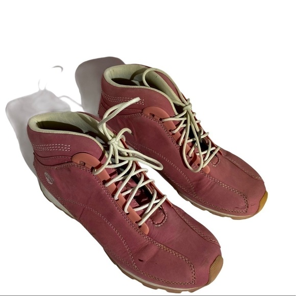 Timberland Barbie Pink Nubuck Ankle boots Leather shoes 8 - Picture 10 of 12